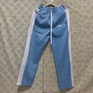 Amiri Elastic Drawstring Blue Casual Sports Straight Leg Pants